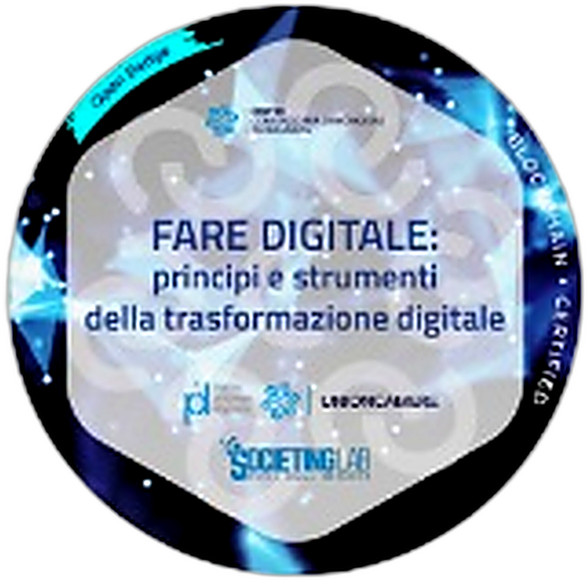 Badge certificazione Fare Digitale, principi e strumenti della trasformazione digitale — DINTEC/Unioncamere