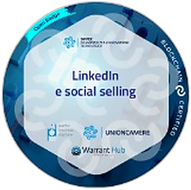 Badge certificazione LinkedIn e Social Selling — DINTEC/Unioncamere